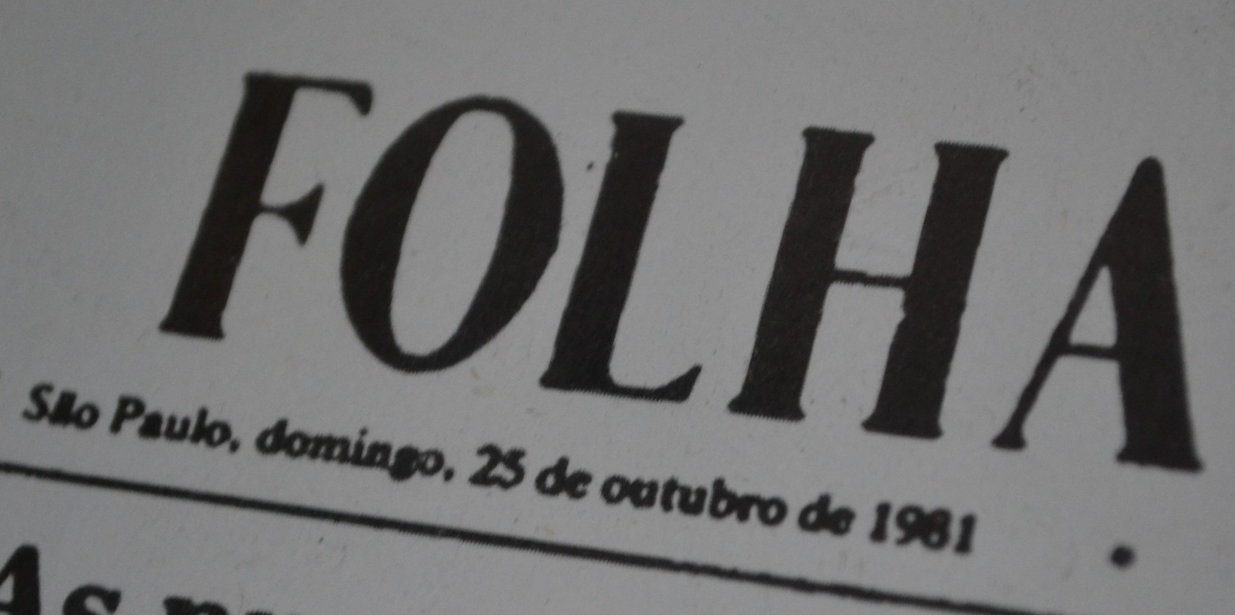 FOLHA São Paulo, domingo, 25 de outubro de 1981